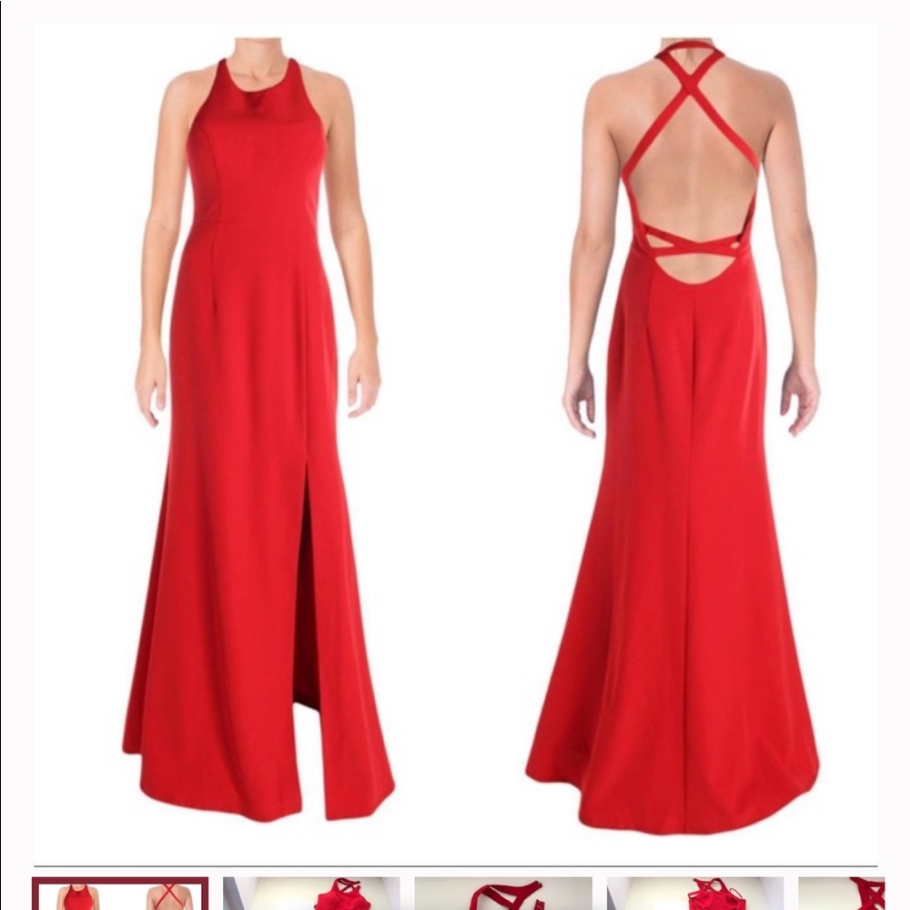 Bariano Australia red strapping back dress